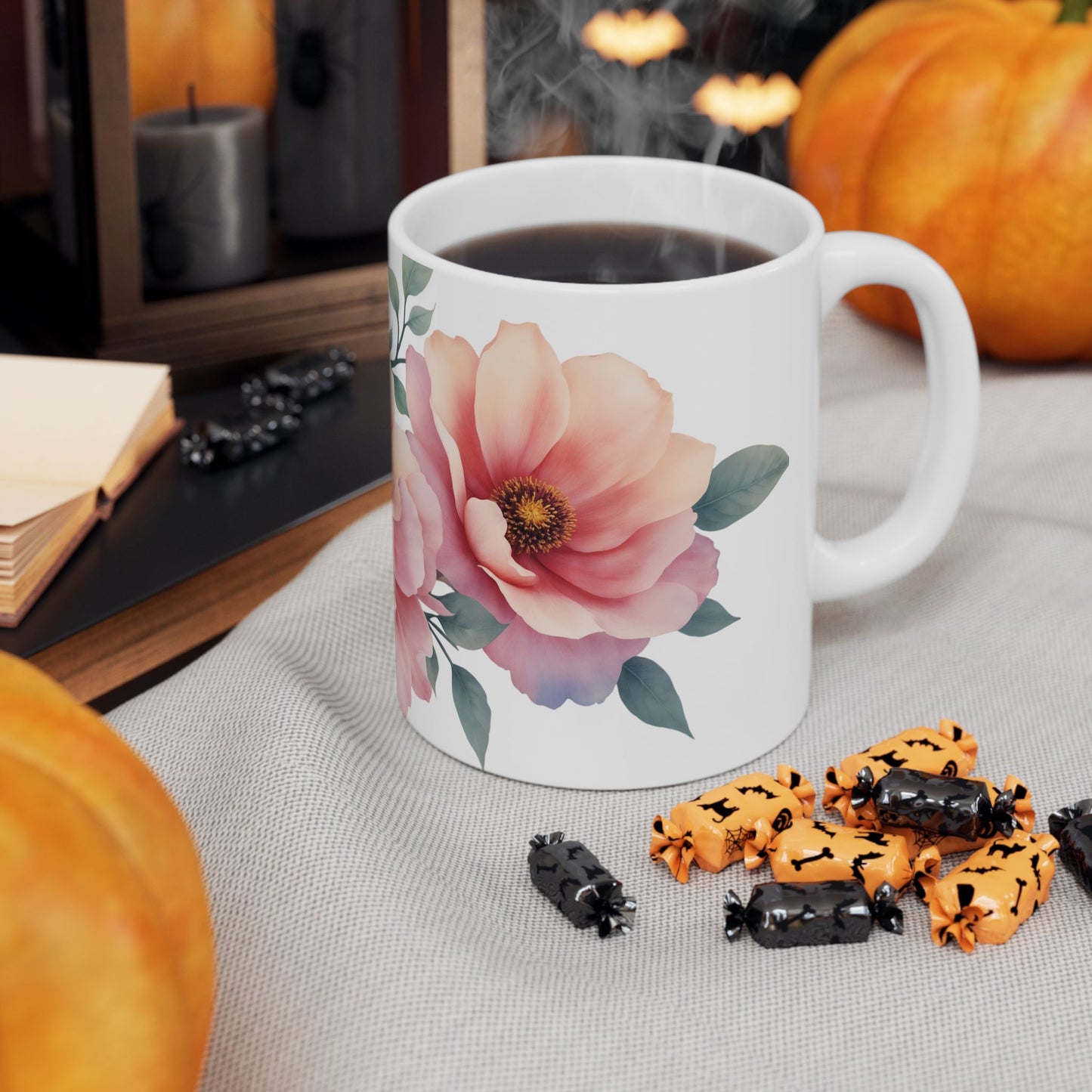 Blush Bloom – Artistic Ceramic Mug