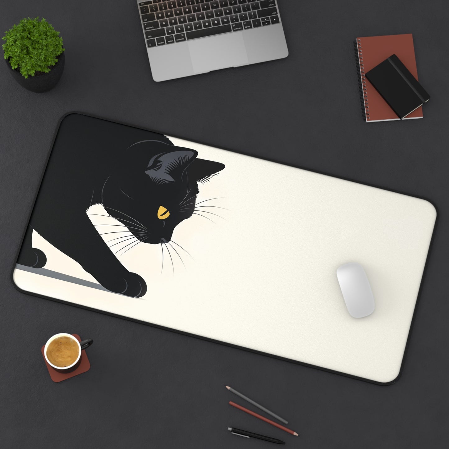 Curious Cat - Minimalistic Desk Mat