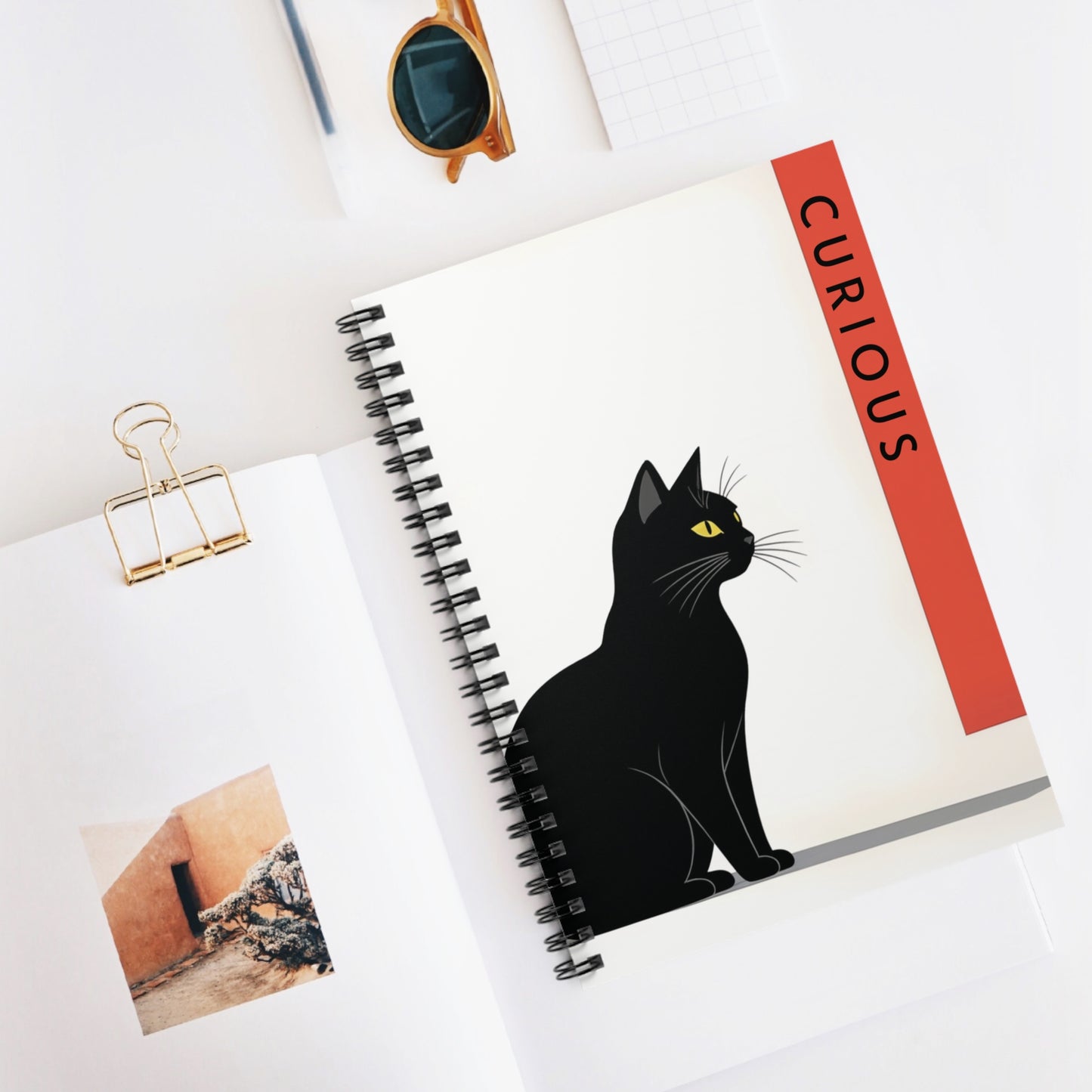 Curious Gaze – Minimalist Spiral Notebook