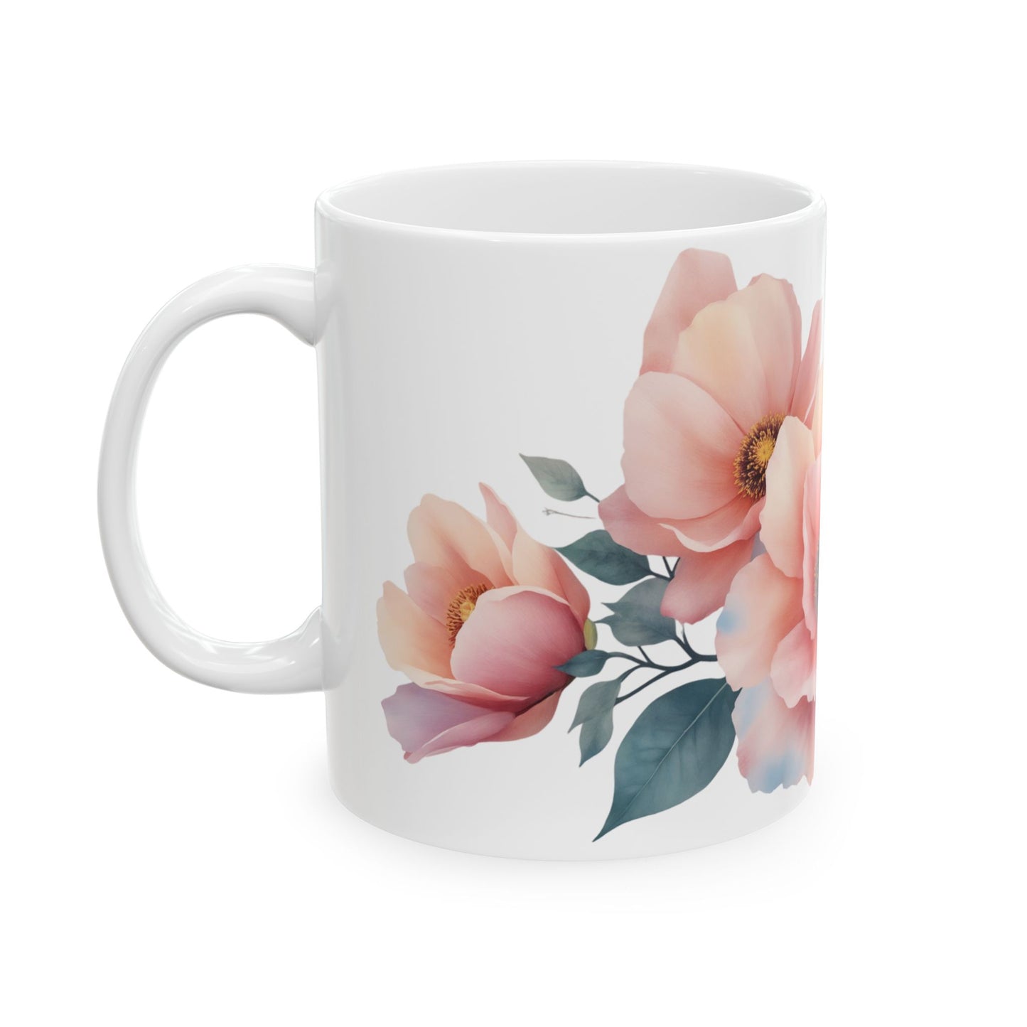 Blush Bloom – Artistic Ceramic Mug
