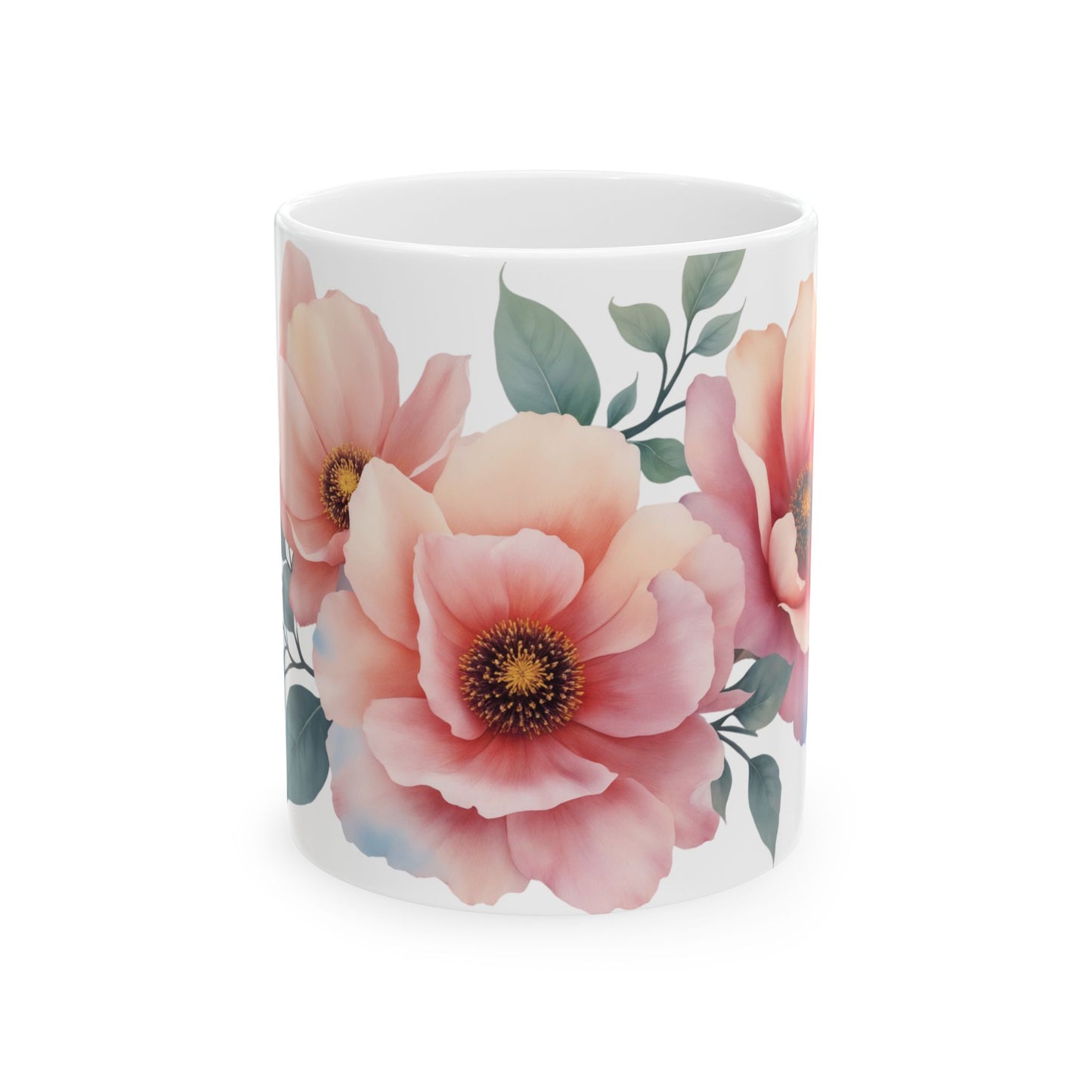 Blush Bloom – Artistic Ceramic Mug