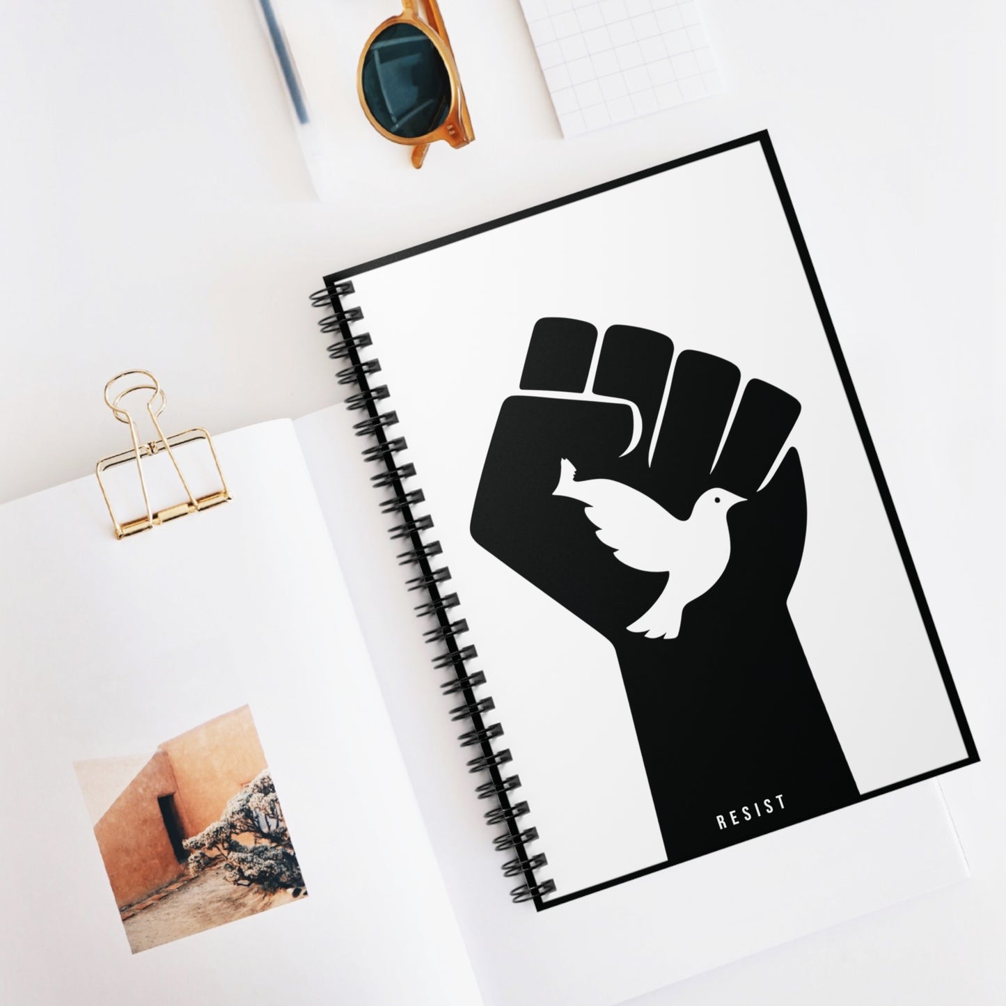 Resist – Minimalist Spiral Notebook