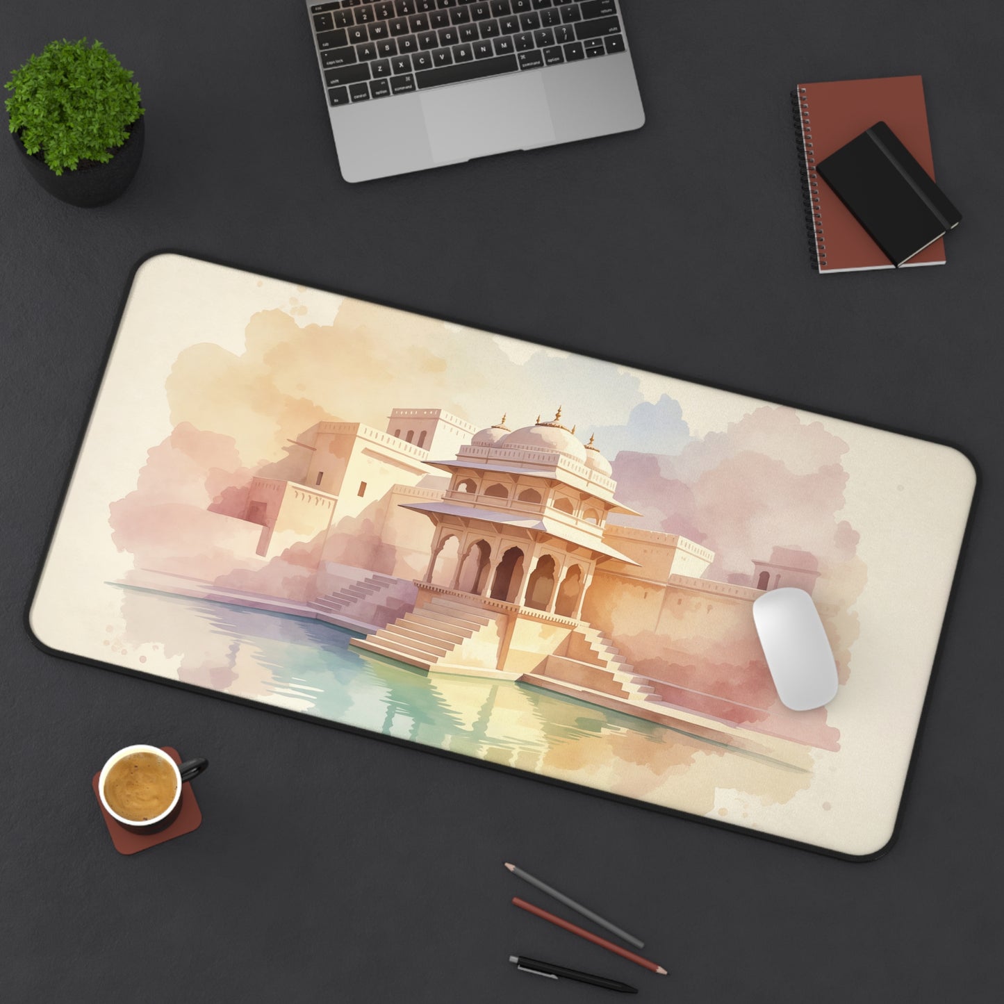 Serenity at the Stepwell β Heritage Desk Mat