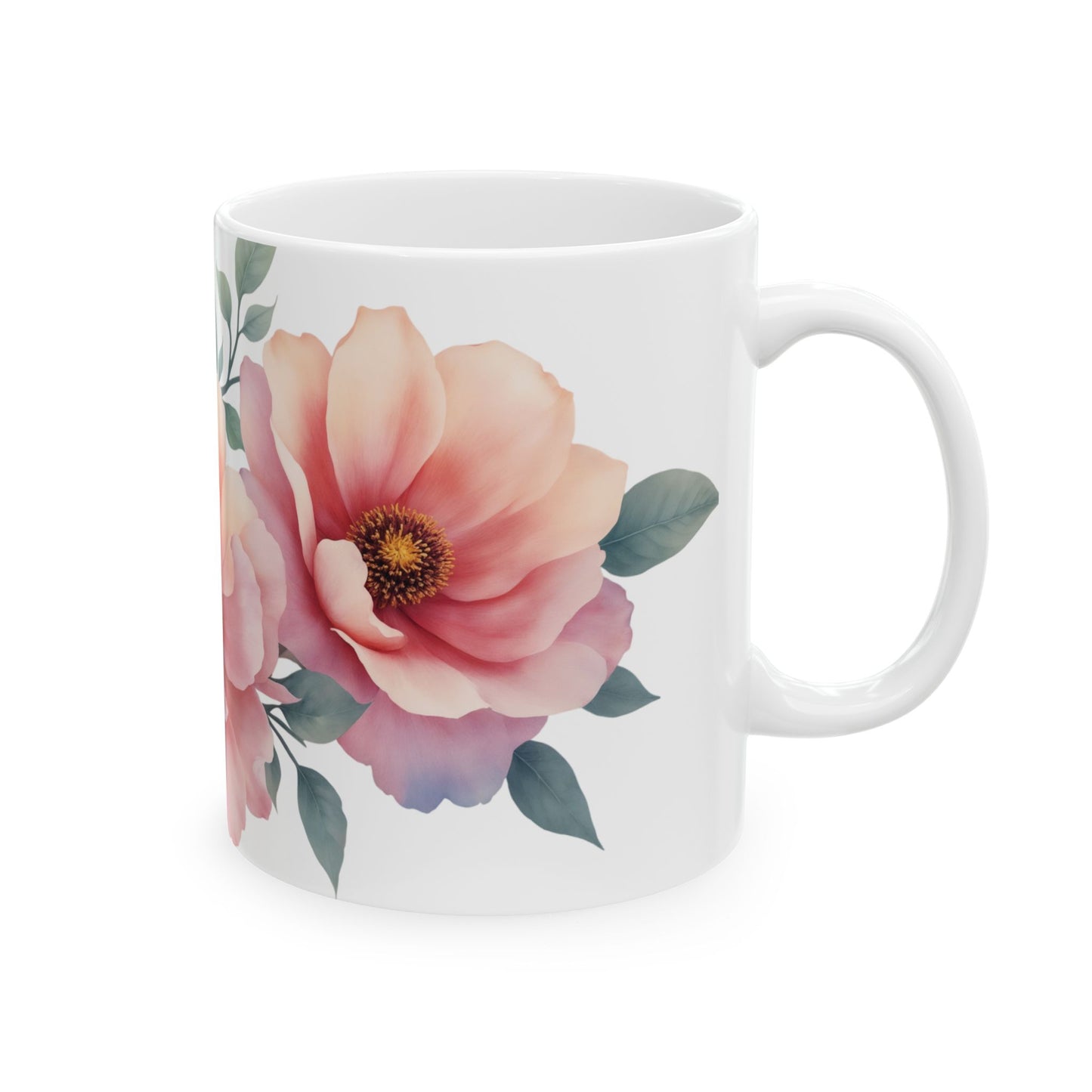 Blush Bloom – Artistic Ceramic Mug