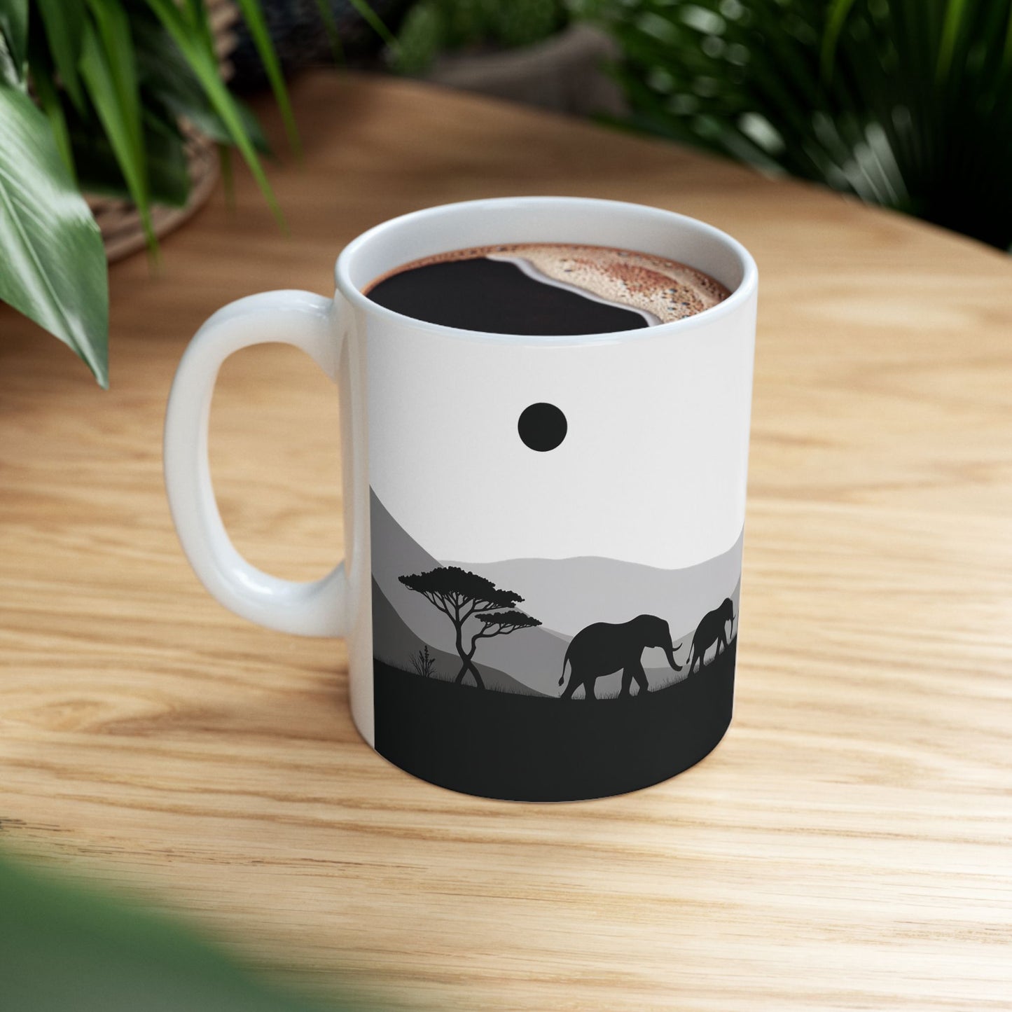 Elephants of Dusk – Minimalist Ceramic Mug