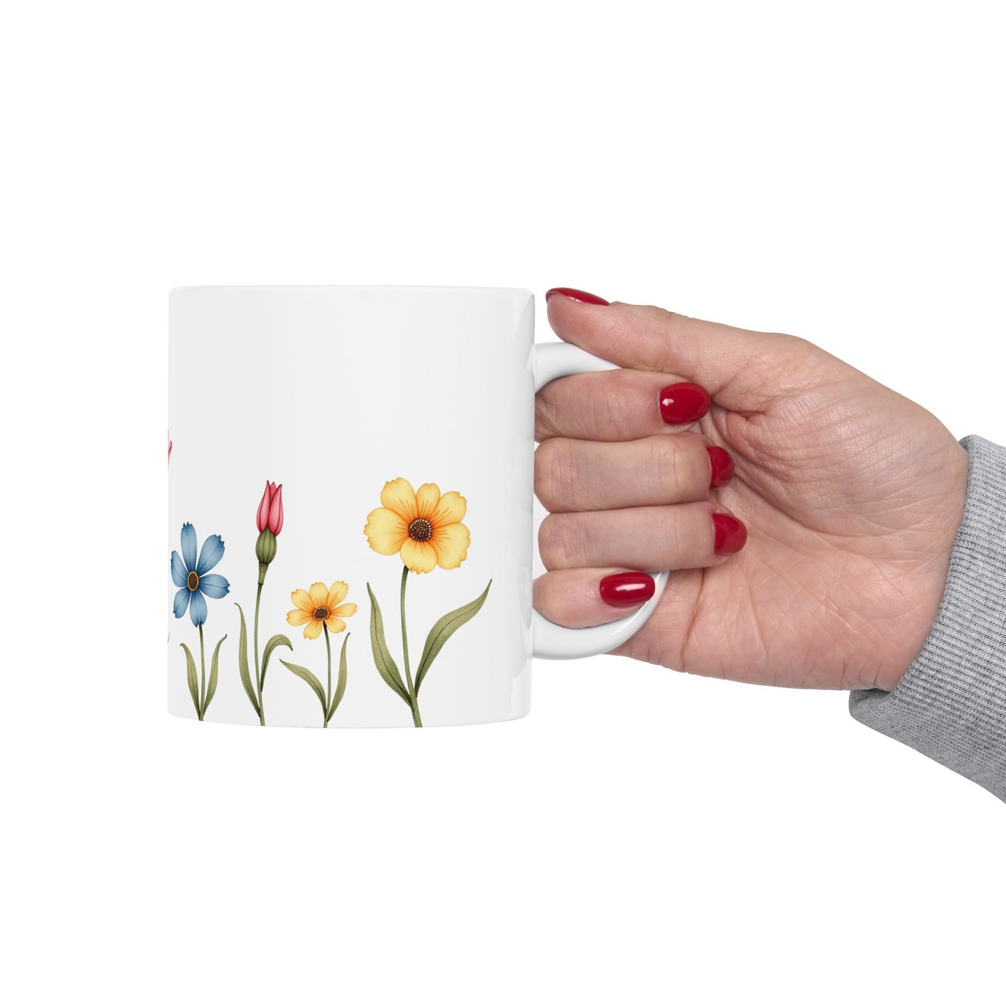 Garden Whispers – Minimalist Ceramic Mug