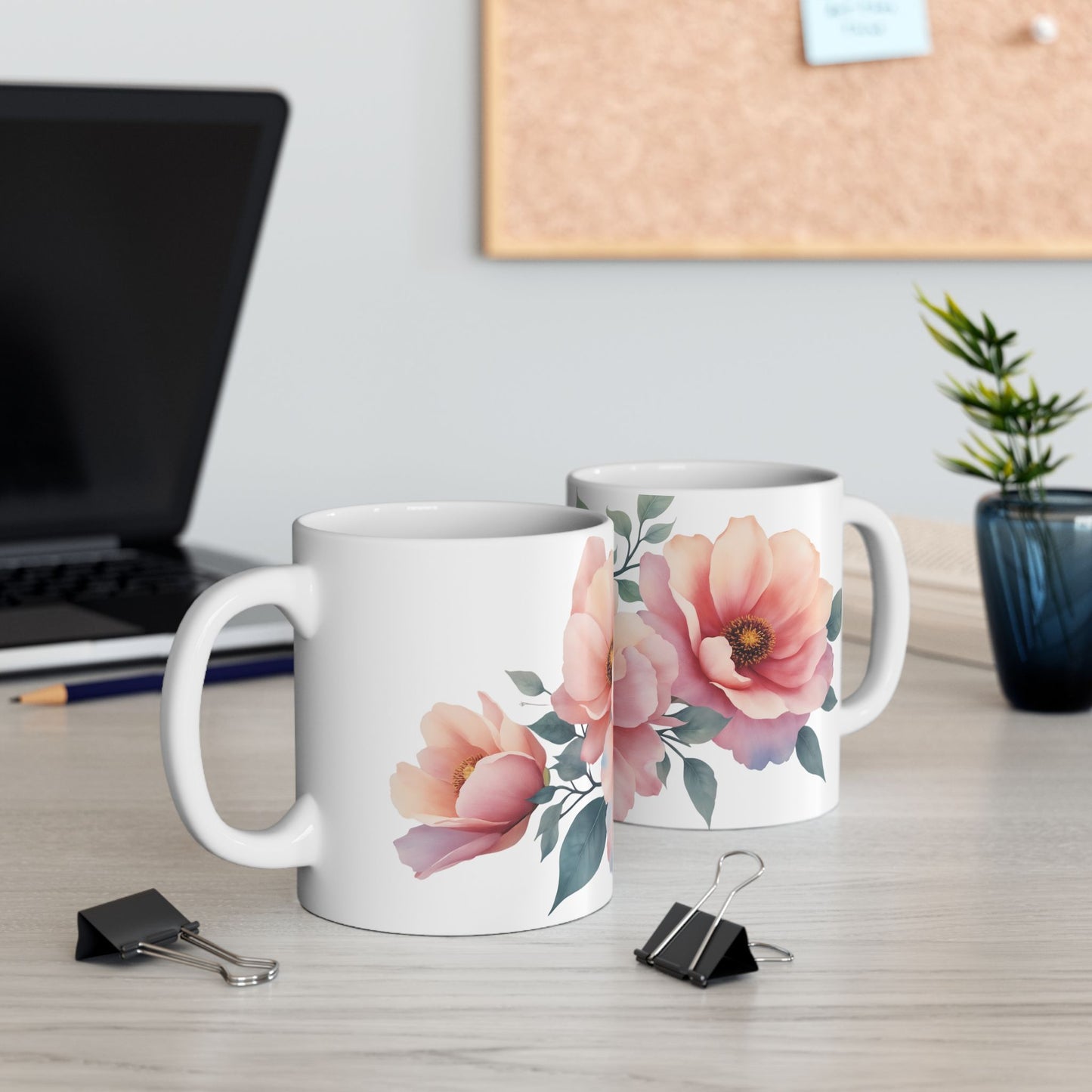 Blush Bloom – Artistic Ceramic Mug