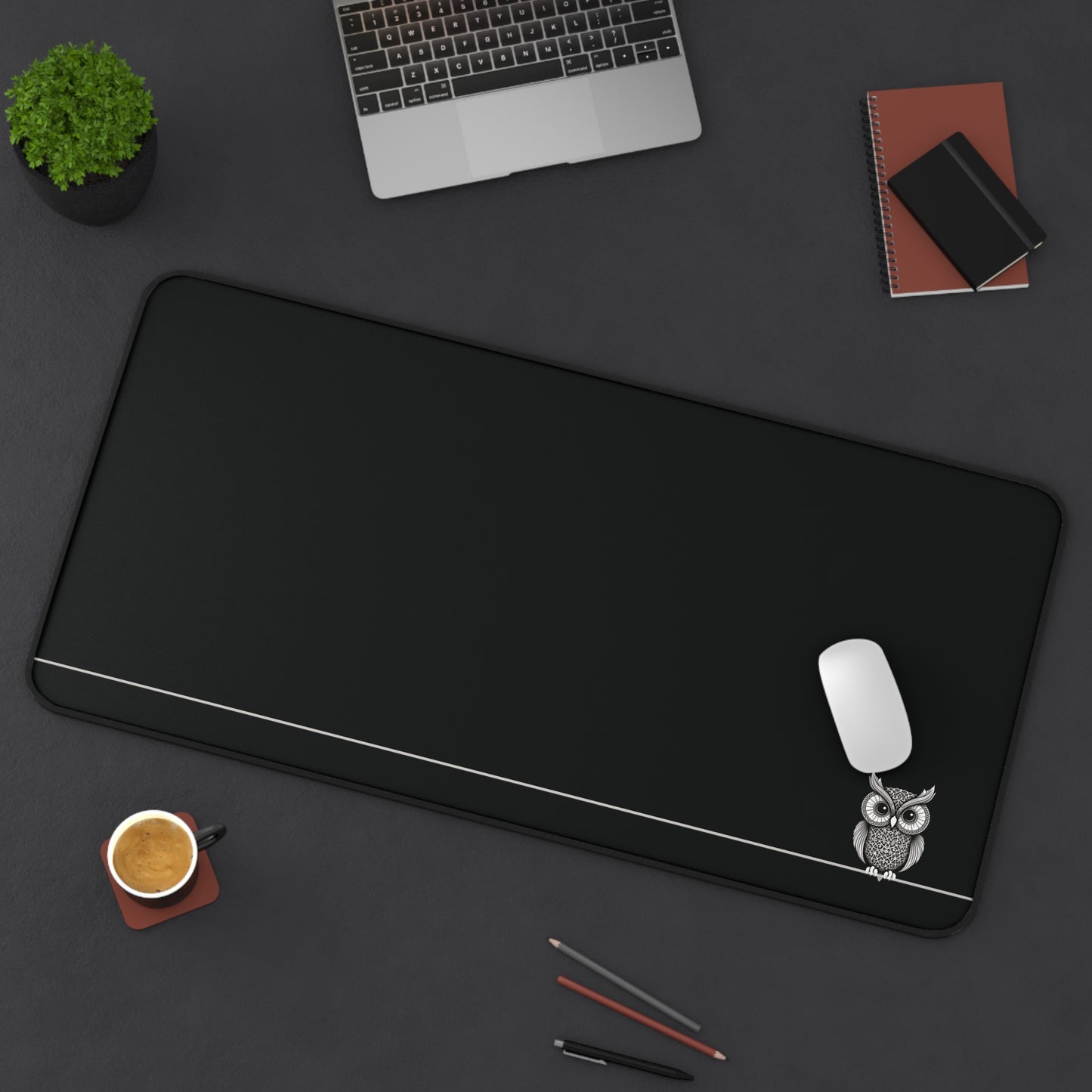 Silent Watcher – Minimalist Desk Mat