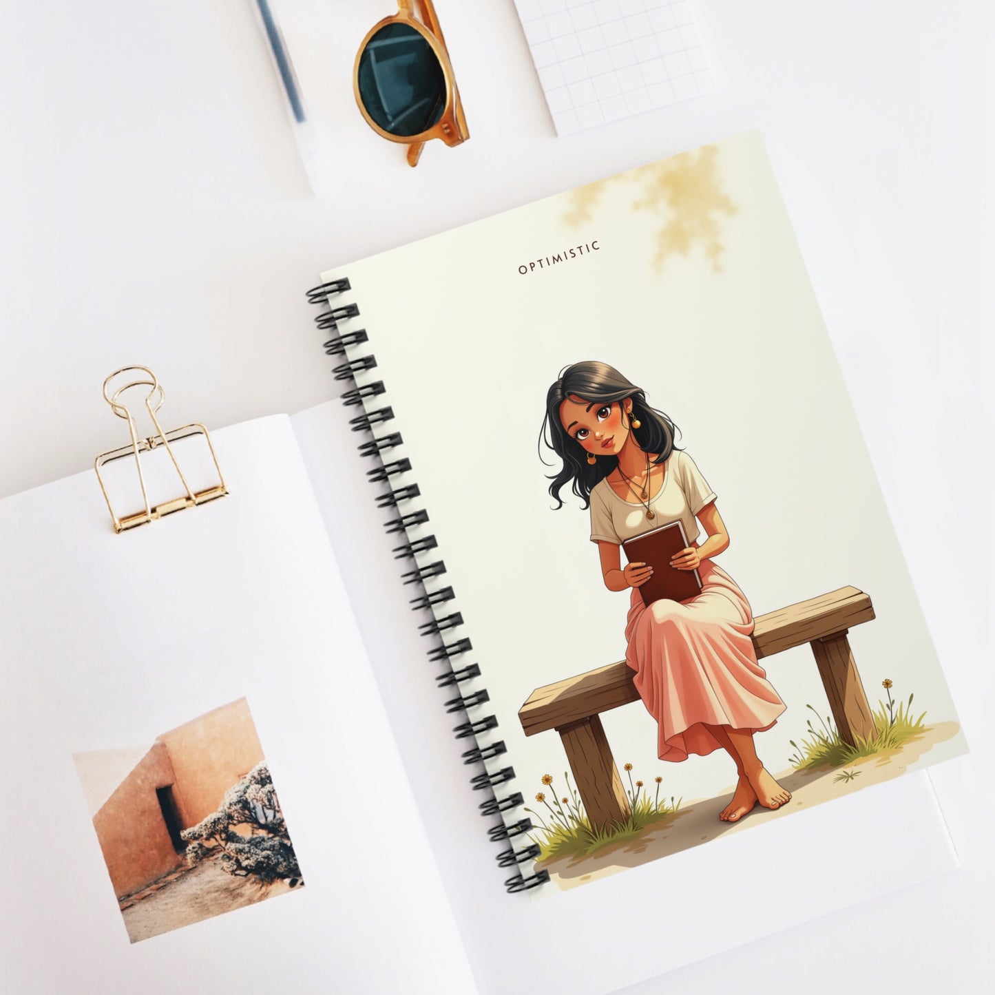 Optimistic – Minimalist Spiral Notebook
