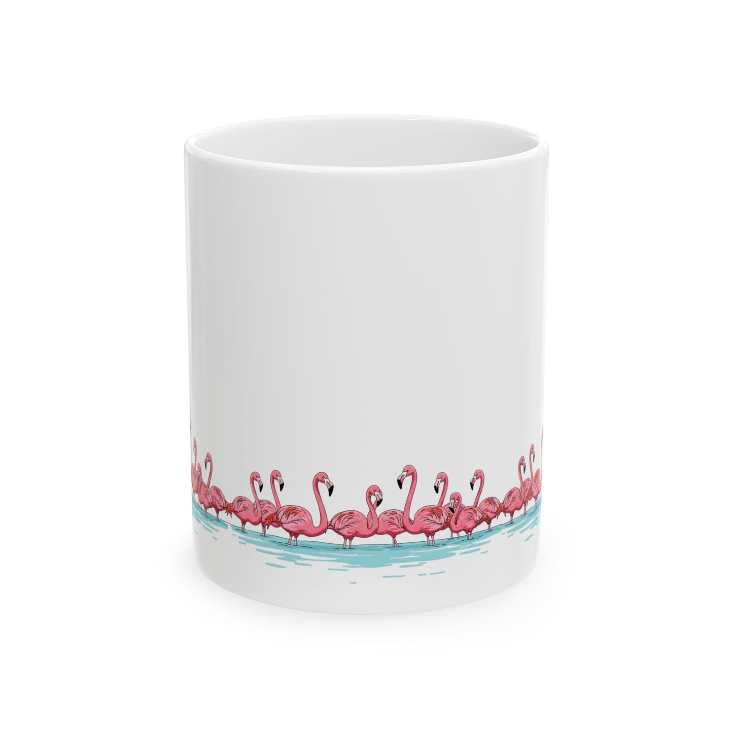 Flamingo Flock – Minimalist Ceramic Mug
