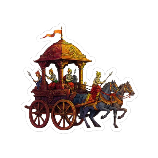 Vibrant Historical Chariot Kiss-Cut Stickers