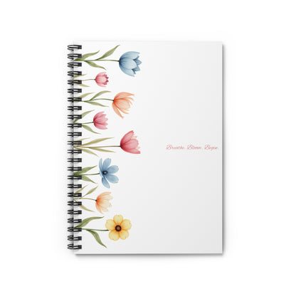 Breathe. Bloom. Begin. – Minimalist Spiral Notebook