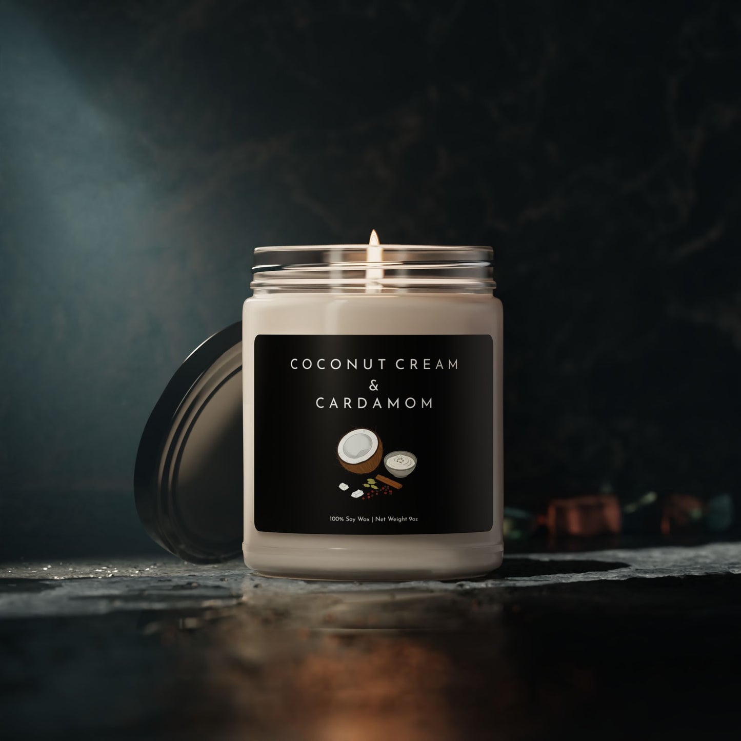 Clean Cotton Scented Soy Candle - 9oz  | Aromatherapy for Home & Gifts