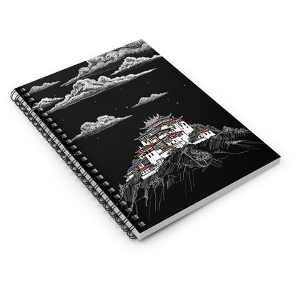 Mountain Temple Spiral Notebook - Ruled Line, Perfect for Art & Writing Enthusiasts