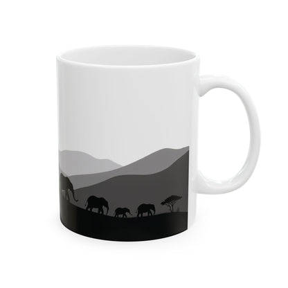 Elephants of Dusk – Minimalist Ceramic Mug