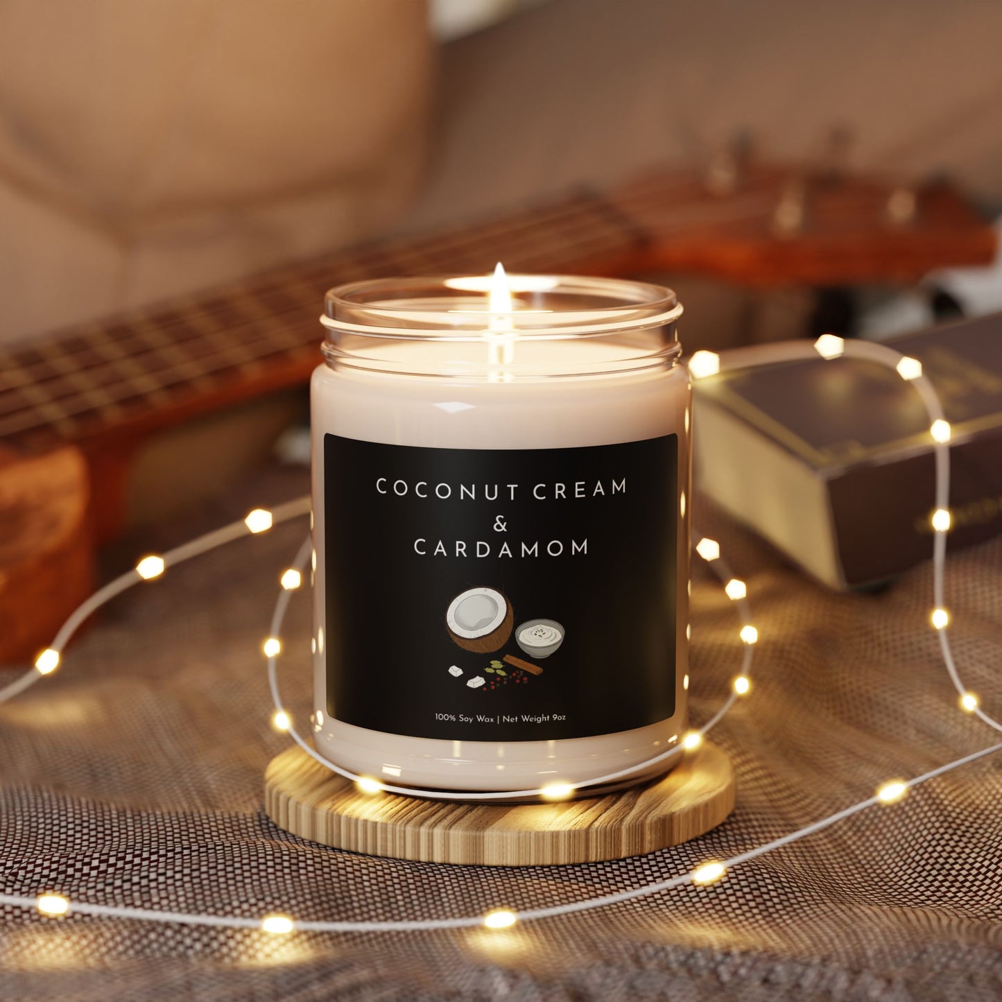 Clean Cotton Scented Soy Candle - 9oz  | Aromatherapy for Home & Gifts