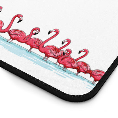 Flamingo Parade – Minimalist Desk Mat