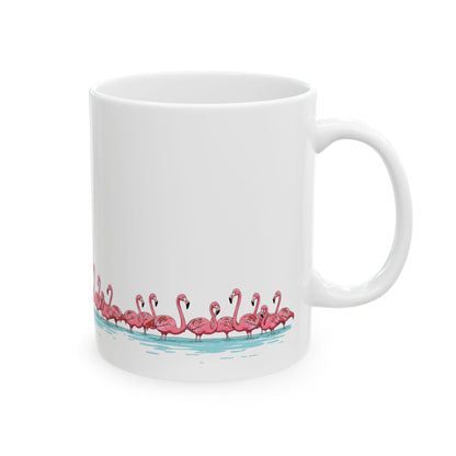 Flamingo Flock – Minimalist Ceramic Mug